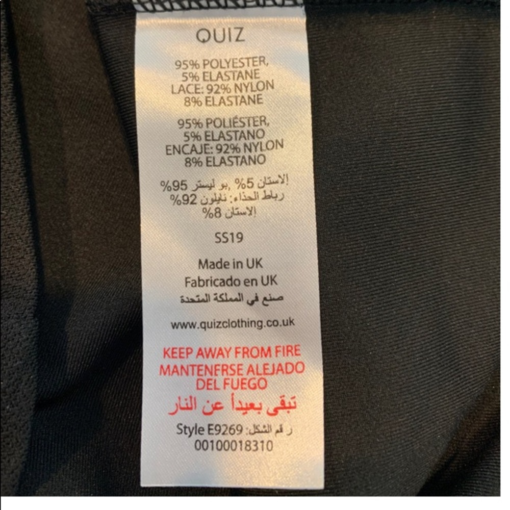 Quiz Black Dress Sz 10 - Picture 5 of 6